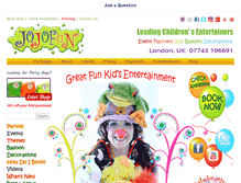 Tablet Screenshot of jojofun.co.uk